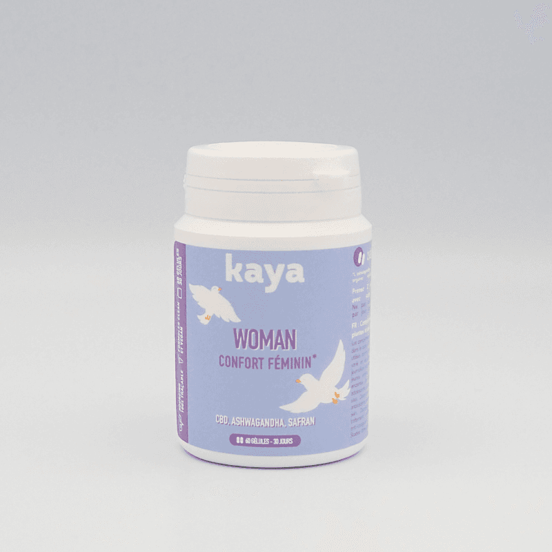Flacon de gélules CBD Woman Confort Féminin Kaya