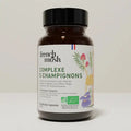 Gélules Complexe 5 Champignons French Mush pour vitalité et immunité, contenant Reishi, Cordyceps, Lion's Mane, Chaga et Shiitaké. Pot de 56 gélules certifié bio.