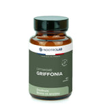 Complément alimentaire Griffonia 5-HTP de Nootrolab en flacon de 60 gélules, favorise la sérotonine pour réguler l’humeur et le sommeil.