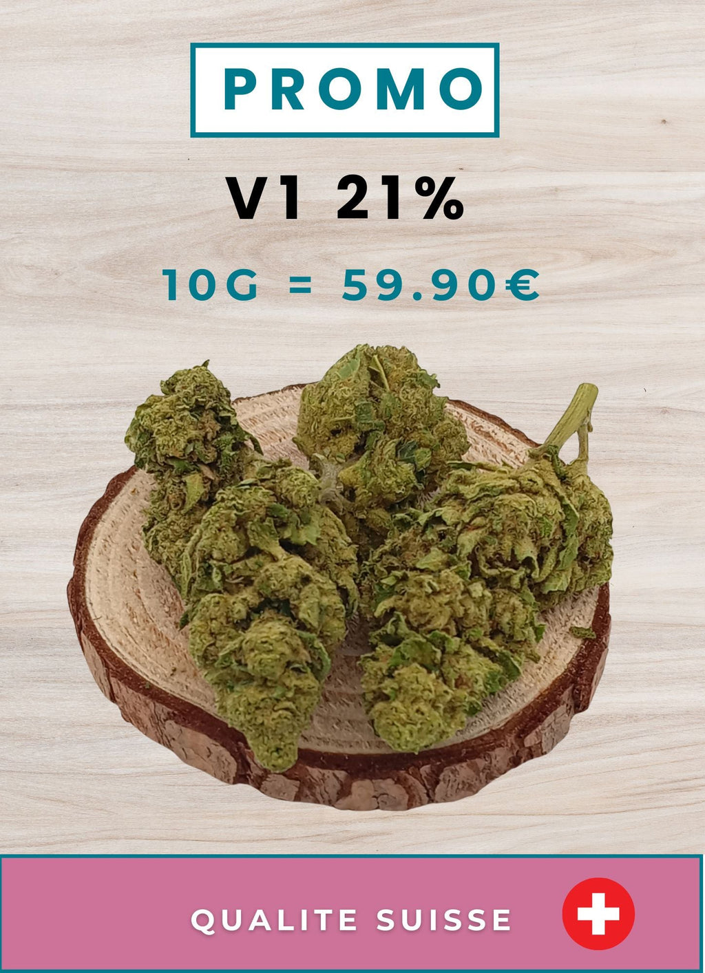 PROMO V1 - GLASSHOUSE 10 G -  FLEUR DE CBD A INFUSER