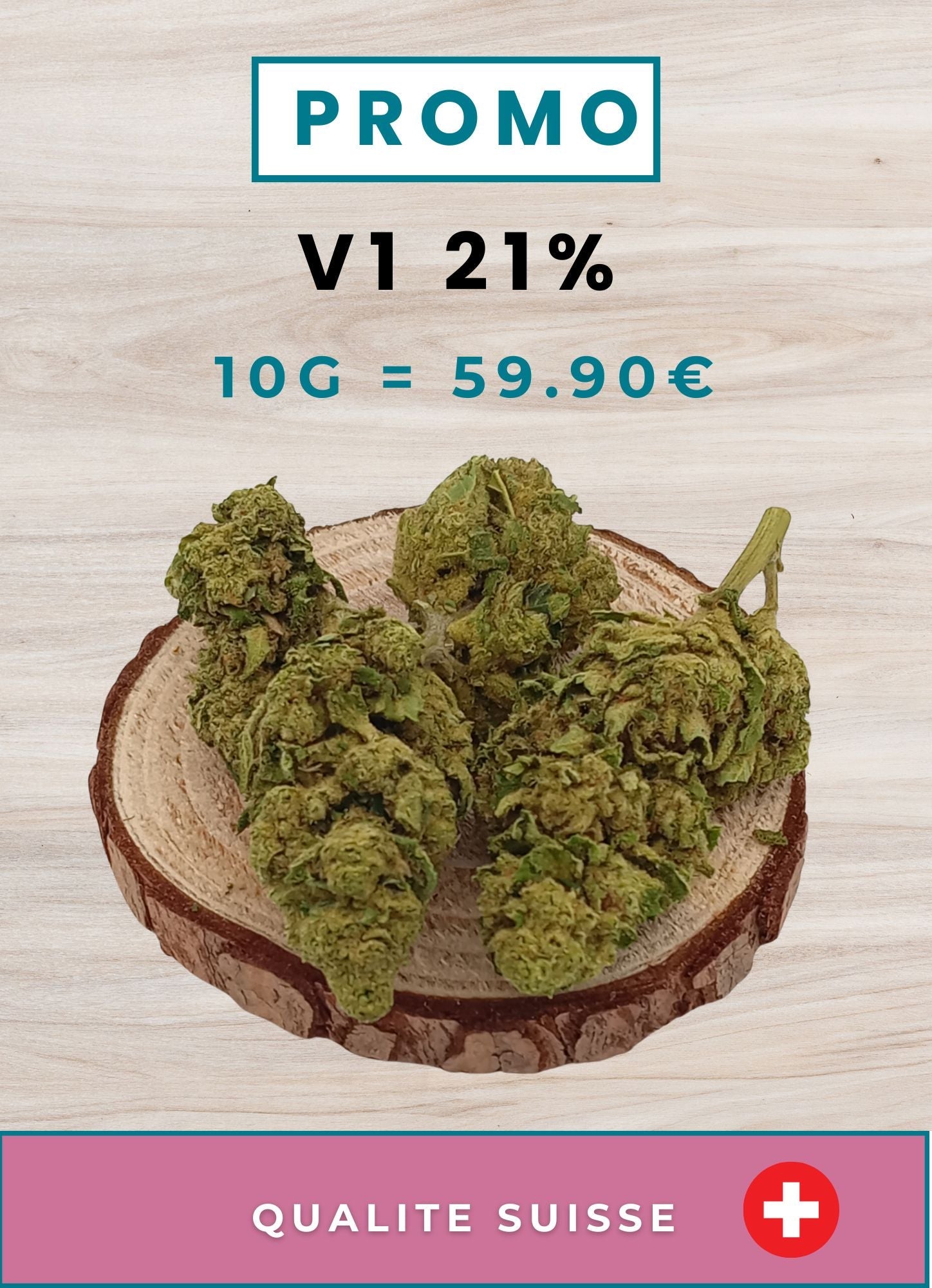 PROMO V1 - GLASSHOUSE 10 G -  FLEUR DE CBD A INFUSER