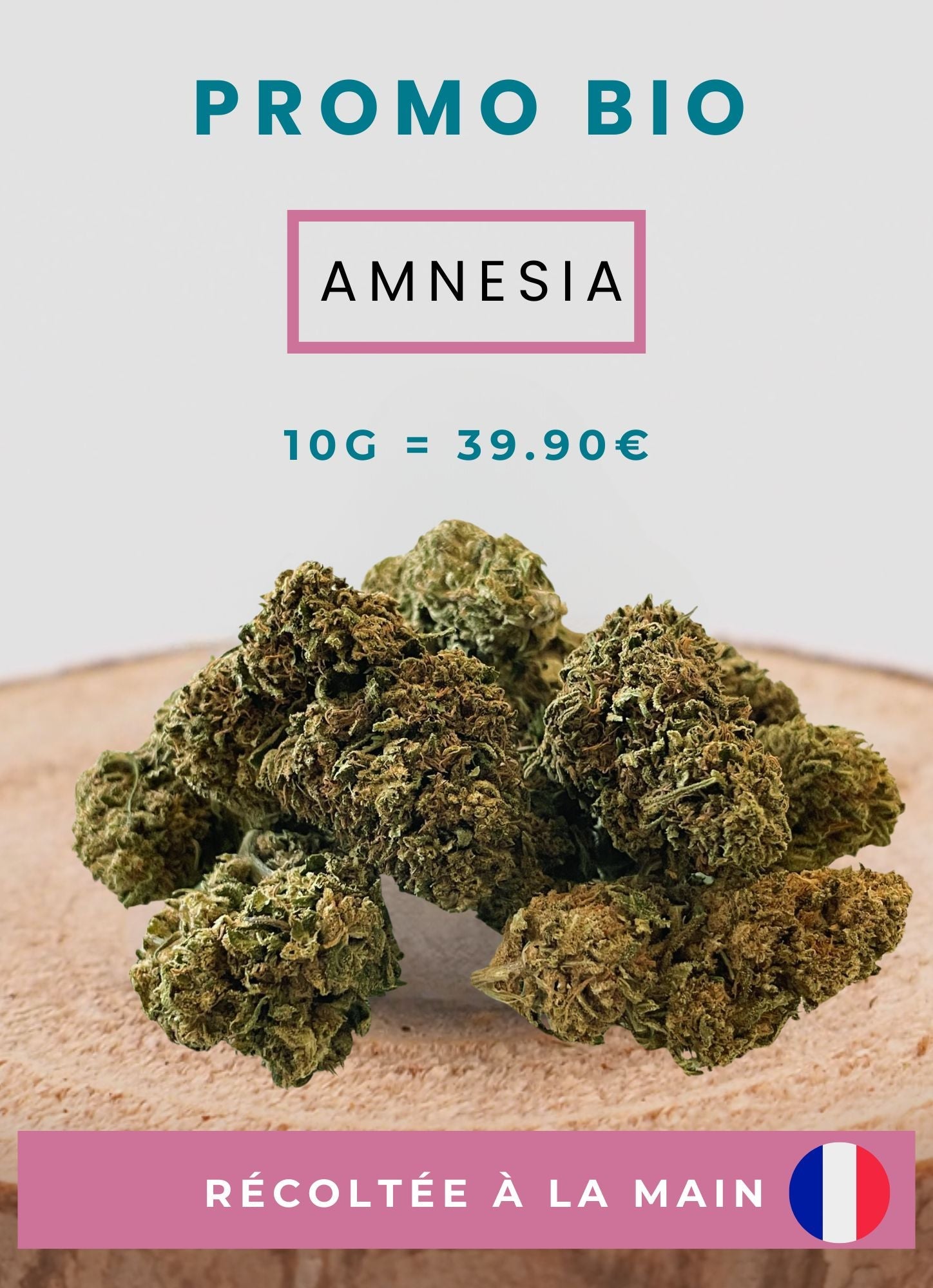 PROMO AMNESIA FRANÇAISE FLEUR DE CBD BIO A INFUSER