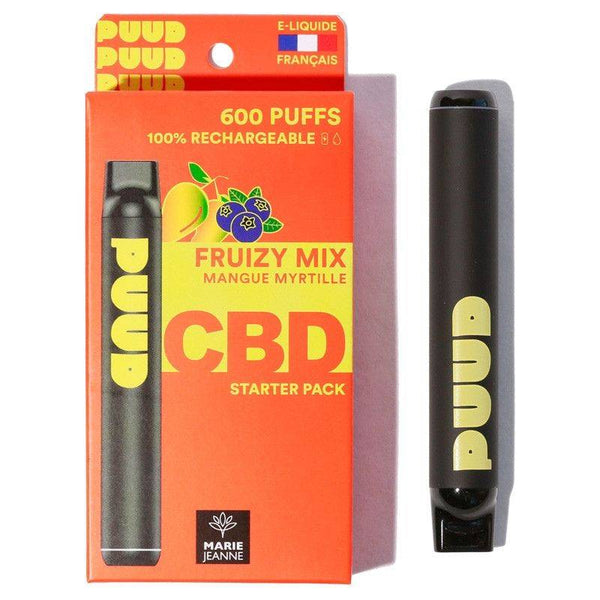 Vaporisateur PUUD CBD Fruizy Mix rechargeable 600 bouffées