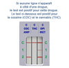 Test Salivaire Multi-Drogues NarcoCheck® avec zones de résultats pour dépistage rapide de 5 drogues majeures. Langue d'absorption incluse.