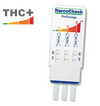 Test de cannabis NarcoCheck avec pré-dosage urinaire, affichant des niveaux de THC pour des résultats rapides et précis en 5 minutes.