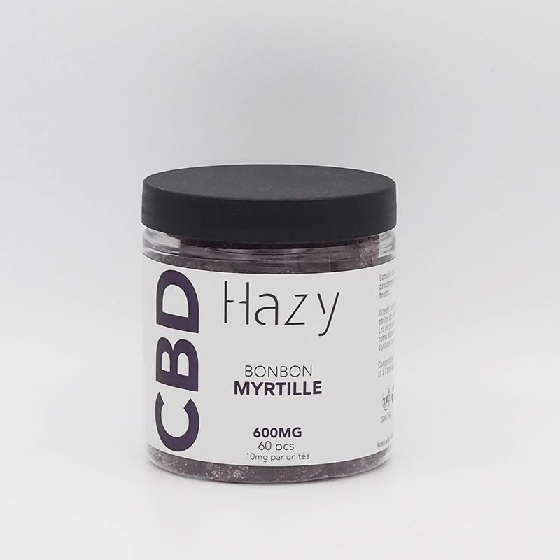 BONBONS AU CBD | HAZY® Bonbons et chocolat Herbalcura France Myrtille 