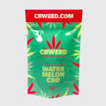 Sachet de 5g de fleur CBD WATER MELON cultivée en outdoor par CBWEED, avec un design vert et rouge mettant en avant des feuilles de cannabis.