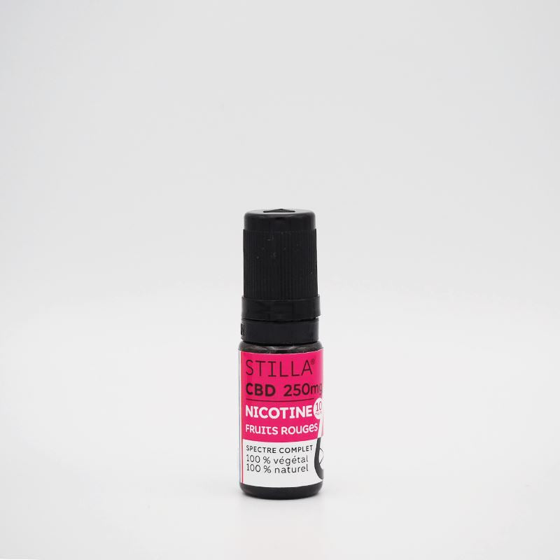 E-LIQUIDE CBD NICOTINÉ | STILLA® Vaporisateurs et cigarettes électroniques Herbalcura France 250mg | 10mg/mL Fruits rouges 