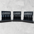 Présentoir de pré-rolls de fleurs de CBD Cheall, variétés White Widow, Strawberry et Amnesia, pour relaxation et bien-être.