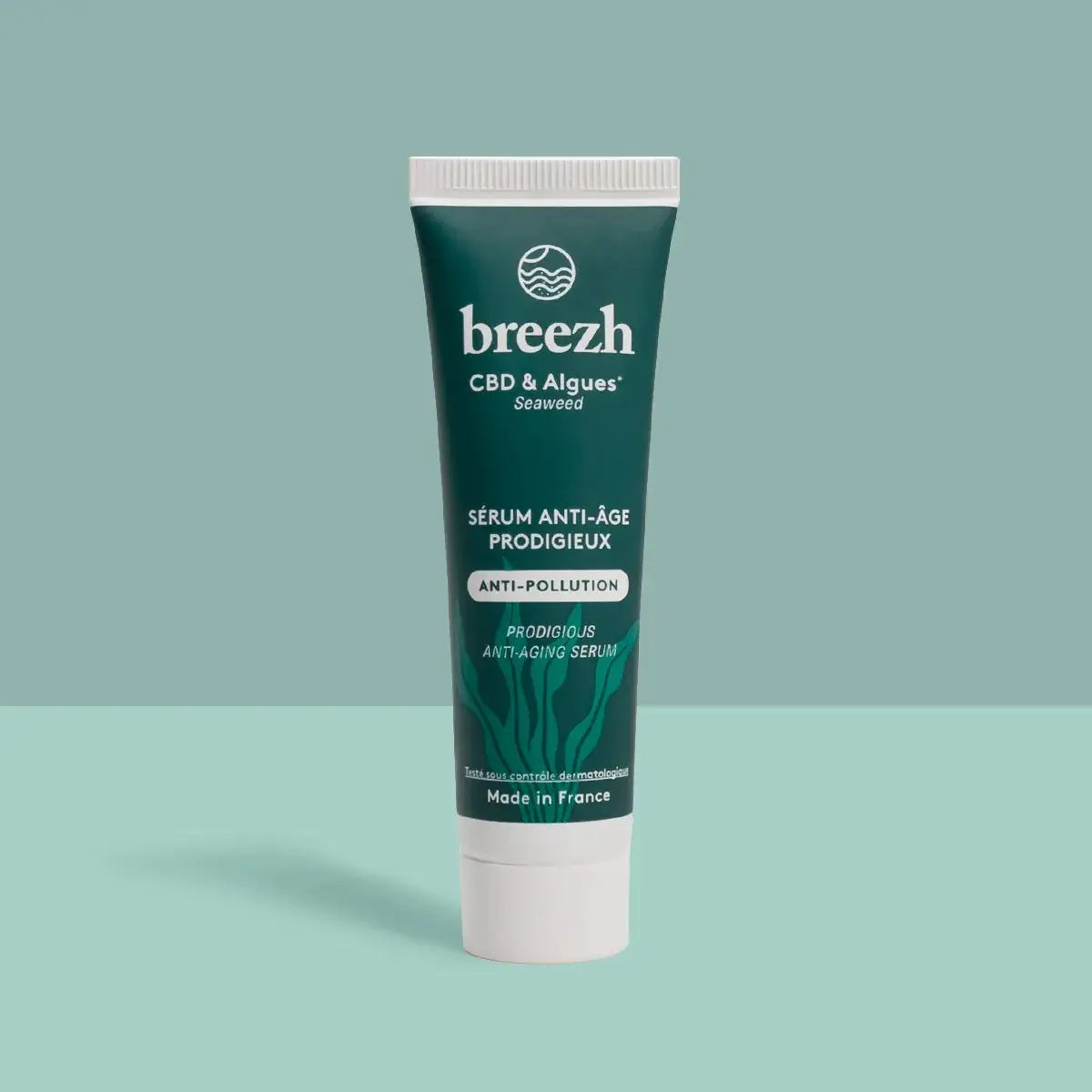 Tube de sérum anti-âge prodigieux BREEZH, algues et CBD